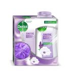 Dettol Shower Gel Sensitive Antiseptic With Lavender And White Musk 250 Ml + Loofa - 1 Kit