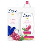 Dove Shower Gel Go Fresh, With Pomegranate & Lemon Verbena 250 Ml + Loofa - 1 Kit