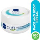 Nivea Cream Soft Highly Refreshing Moisturizing Cream For Everyday Use - 100 Ml