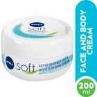 Nivea Cream Soft Highly Refreshing Moisturizing Cream For Everyday Use - 200 Ml