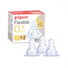 Pigeon Nipple Small 1 Piece For 0 - 3 Months Old Babies For Small Flow 3 Pcs - 1 Kit