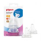 Pigeon, Silicone Nipple, Soft Touch Peristaltic, From 0+ Month, With Wide Neck, Small - 2 Pcs