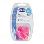 Chicco Pacifier Soft Pink Silicon 0-6 M - 1 Kit