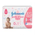 Johnson’S, Baby Wipes, Gentle All Over, Enriched With Silk Extract - 216 Pcs