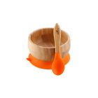 Avanchy Bamboo Bowl With Spoon Orange - 1 Pc