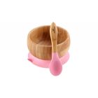 Avanchy Bamboo Bowl With Spoon Pink - 1 Pc