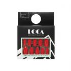 Loca, Press On Nails, Stiletto Shape, Red Color - 24 Pcs