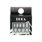 Loca, Press On Nails, Silver Glitter, Oval Shape - 1 Kit
