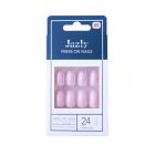 Jazly, Nails, Rose Gold Color, Coffin Shape, With Glue On The Nail, Model No. 5 - 24 Pcs