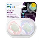 Philips Avent, Night Baby Pacifier, Ultra Air, 0-6 Months - 2 Pcs