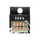 Loca, Nails, Oval Shape, With Multi-Colors - 24 Pcs