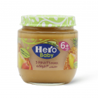 Hero Baby Jar, 3 Fruits Puree, +6 Months - 125 Gm
