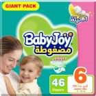 Babyjoy, Compressed Diamond Pad Diaper, Giant Pack Junior, Xxl, Size 6, 16+ Kg - 46 Pcs