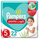 Pampers, Baby-Dry Pants, With Aloe Vera Lotion, Stretchy Sides, And Leakage Protection, Size 5, 12-18 Kg - 22 Pcs