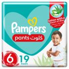 Pampers, Baby-Dry Pants, With Aloe Vera Lotion, Stretchy Sides, And Leakage Protection, Size 6, 16-21 Kg - 19 Pcs