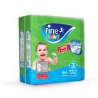 Fine Baby Baby Diapers Size 3 Medium Mega Pack 84 Diapers.