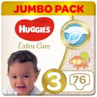 Huggies Baby Diapers Extra Care Size 3 Jumbo Pack - 76 Pcs