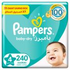 Pampers, Baby Diapers, Size 4, Double Giant Box, 9-14 Kg - 240 Pcs