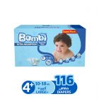 Sanita Bambi, Baby Diapers, Size 4+, Super Pack - 116 Pcs