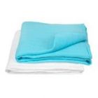 Green Sprouts, Baby Blanket, Aqua, 44 Inches - 2 Pcs