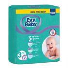 Evy Baby, Diapers, Number 3, From 5-9 Kg, Giga Economy Pack - 90 Pcs