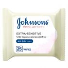Johnson’S Cleansing Face Wipes, Daily Essentials, Extra-Sensitive, All Skin Types - 25 Pcs