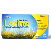 Lorine 10 Mg Antihistamine Non-Drowsy - 10 Tabs