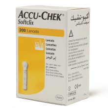Accu Chek, Softclix Lancets Get Blood Sample To Measure Blood Glucose Level - 200 Pcs