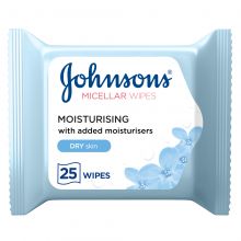Johnson’S Cleansing Face Wipes, Moisturising For Dry Skin - 25 Pcs