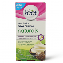 Veet Wax Strips With Shea Butter For Body & Legs - 20 Pcs