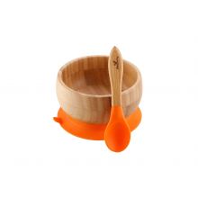 Avanchy Bamboo Bowl With Spoon Orange - 1 Pc