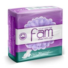 Fam, Pads, Classic With Wings, Normal - 30 Pcs