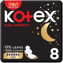Kotex Pads Maxi Night Time - 8 Pcs