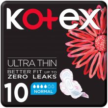 Kotex, Ultra-Thin Pads Normal With Wings - 10 Pcs