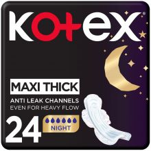 Kotex Feminine Maxi Night Time Pads - 24 Pcs