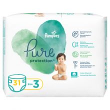 Pampers, Pure Protection, Dermatologically Tested Diapers, Size 3 - 31 Pcs