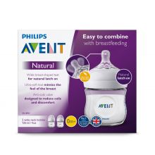 Philips Avent Natural Feeding Bottle For Baby From 0 Month 125 Ml - 2 Pcs
