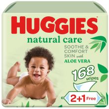 Huggies Baby Wipes Natural Care 2+1 Free - 1 Kit