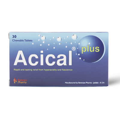 Acical Plus Chewable Tablet For Hyperacidity And Flatulence - 30 Tabs