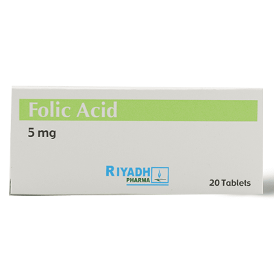 Folic Acid 5 Mg, For Folic Acid Deficiency - 20 Tablets