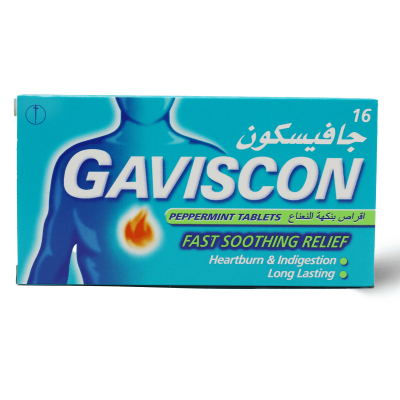 Gaviscon For Heartburn Symptoms With Peppermint - 16 Tabs
