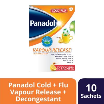 Panadol Vapour Release, Sachets, Relieves Common Colds Symptoms - 10 Sachets