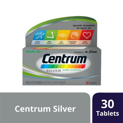 Centrum, Silver With Lutein, Tablets, Multivitamins & Minerals - 30 Tablets