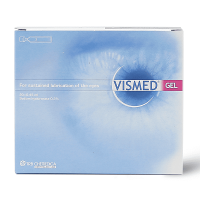 Vismed Lubricant Eye Gel, Eye Lubricant, Reduce Eye Dryness - 20 Vials