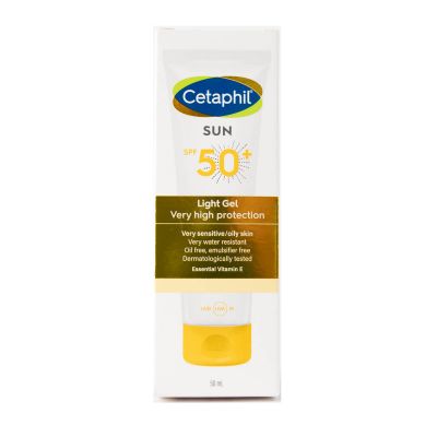 Cetaphil, Sun, Light Gel, Very Sensitive & Oily Skin, Spf 50+ - 50 Ml
