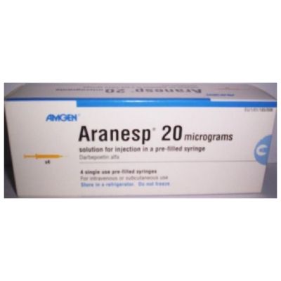 Aranesp, Darbepoetin Alfa, 20 Mcg/0.5 Ml, Pre-Filled Syringe - 1 Syringe