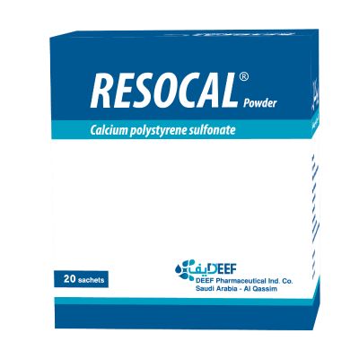 Resocal, Calcium Polystyrene Sulfonate, Powder - 20 Sachets