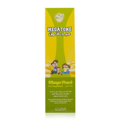 Megatone, Multivitamin, Fish Oil, Omega 3, Mango Peach Flavour - 227 Ml