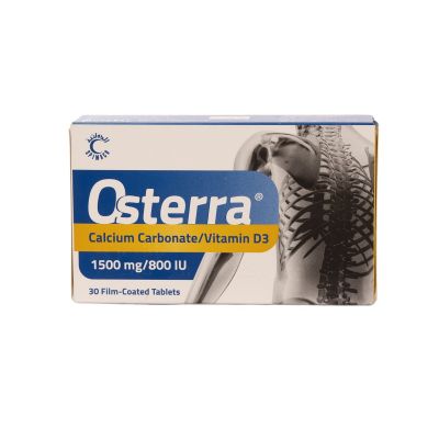 Osterra, 1500 Mg/800 IU, Calcium & Vitamin D, For Bone Health - 30 Tablets