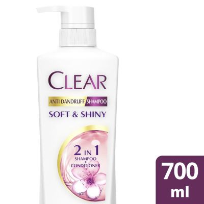 Clear Women Shampoo 2 In 1 Anti - Dandruff Shampoo Soft & Shiny - 700 Ml